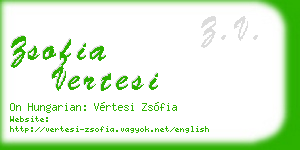 zsofia vertesi business card