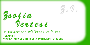 zsofia vertesi business card